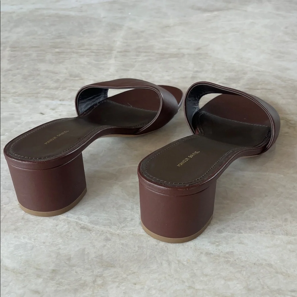 NWOT Mansur Gavriel burgundy leather mule size 39. - Picture 4 of 5